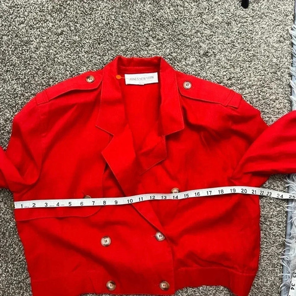 JONES NEW YORK VINTAGE RED JACKET BLAZER - Picture 9 of 12